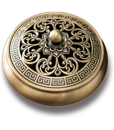 Amazon｜柄香炉 密教法具 寺院用仏具 蓮華型柄香炉 真鍮製 密教で使