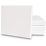 [Amazonブランド] Eono(イオーノ) ストレッチ キャンバス 4セット ブランク 100% コットン 13cm x 13cm