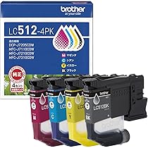 Amazon.co.jp: 【ブラザー純正】 LC512-4PK インクカートリッジ 4色