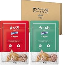Amazon キャットフード ウェット パウチ 成猫用 かつお&まぐろしらす入り Amazon.co.jp: by Amazon キャットフード ウェット パウチ 成猫用 一般