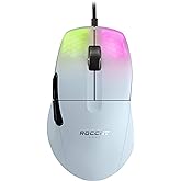 ROCCAT KONE Pro Lightweight Ergonomic Optical Performance Gaming Mouse with RGB Lighting, White, ROC-11-405-01
