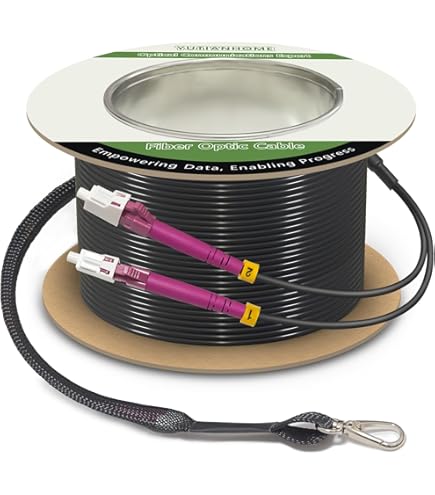 50m/165ft OM5 Multimode Armored LC To LC Fiber Optic Patch Cord 40Gb 100Gb Duple