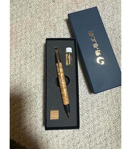 Amazon.co.jp: 良杢 野原工芸 黒柿 太軸 ボールペン 玉クリップ : おもちゃ 