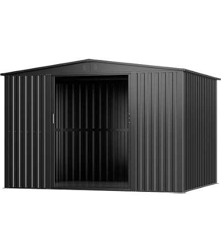 Amazon | 物置 組立式 屋外 大型 倉庫 おしゃれ 幅343x奥行254x高さ200