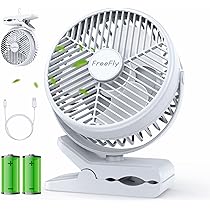 Amazon | 【10000mAh電池内蔵】FreeFly 充電式クリップ扇風機 卓上