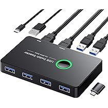 Amazon.co.jp: USB 3.0スイッチ、USBスイッチャー2台、PCマウス