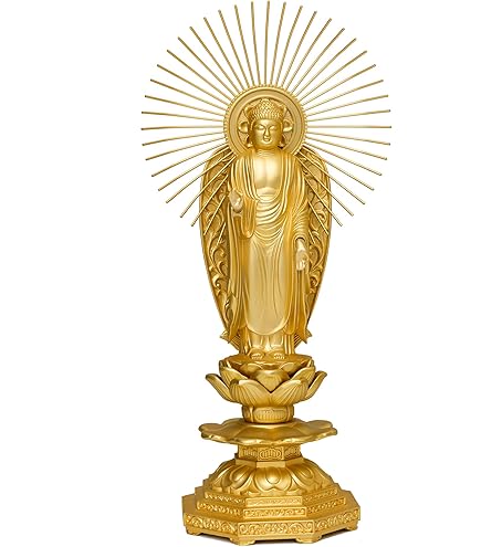 Amazon｜金彩 阿弥陀如来立像（あみだにょらいりつぞう）[小