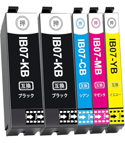 Amazon.co.jp: 【nasia+】 エプソン用 IB07 (KB/CB/MB/YB) 【4色セット