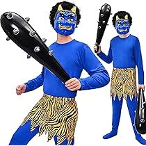 絶対泣ける扮装です お面 おに 節分 豆まき オニ退治 青鬼 鬼面5件のスーツ 絶対泣ける扮装です お面 おに 節分 豆まき オニ退治 青鬼 鬼面5