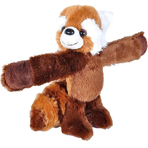 Wild Republic Huggers Plush Toy, Slap Bracelet, Stuffed Animal, Kids Toys, Red Panda