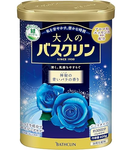 Amazon | バスクリン 大人の入浴剤 神秘の青いバラの香り600g(約30回分