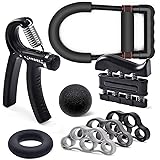 Amazon 握力 トレーニング ハンドグリッ ストレッチ ゴム 握力器具 ストレス解消 筋 トレ 道具 シリコン調整可能なハンドグリップ 100lbグリップリングマッスルトレーナー シリコーン素材 ハンドグリップ 握力 トレーニング器具 指 リハビリ エクササイズボール 手の