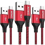 マイクロ USB ケーブル AVIWIS Micro USB ケーブル【2M/3本セット】マイクロ USB 急速充電ケーブル 高速データ転送 Android充電ケーブル アンドロイド充電コード ps4コントローラー、Xperia、Galaxy、Nex
