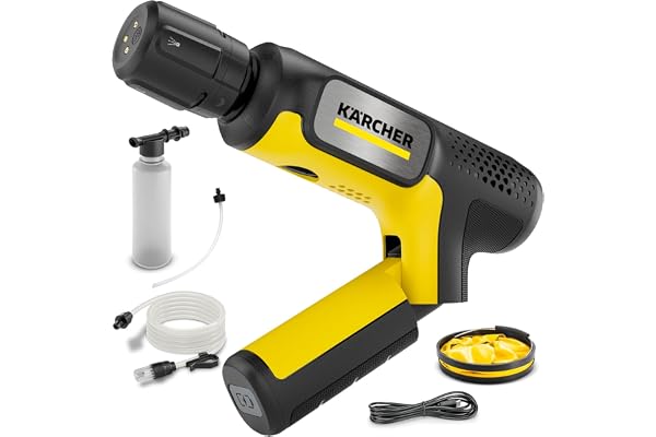 【Amazon.co.jp限定】ケルヒャー(Karcher) コードレス高圧洗浄機 OC Handy Compact Plus CB ハンディエア USB-C充電式(10W以上推奨) 水道接続不要/折りたたみバケツ付き 丈夫なホース 高性能4in1ノ