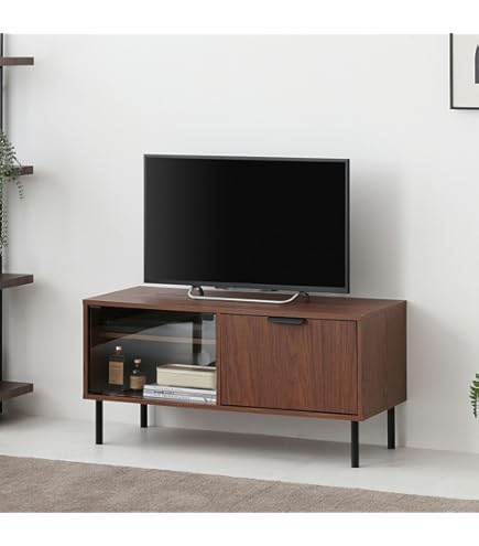 ベルメゾン　北欧 テレビボード テレビ台 テレビ ラック すっきりとしたまるみの北欧調テレビラック（テレビ台/テレビ