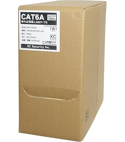 Amazon.co.jp: CAT 6A LANケーブル100m 100メートル 10ギガビット