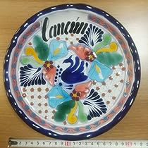 メキシコ　焼物　焼き物　焼き皿 メキシコ グアナファト焼 楕円深皿 オレンジ 大皿 カレー皿