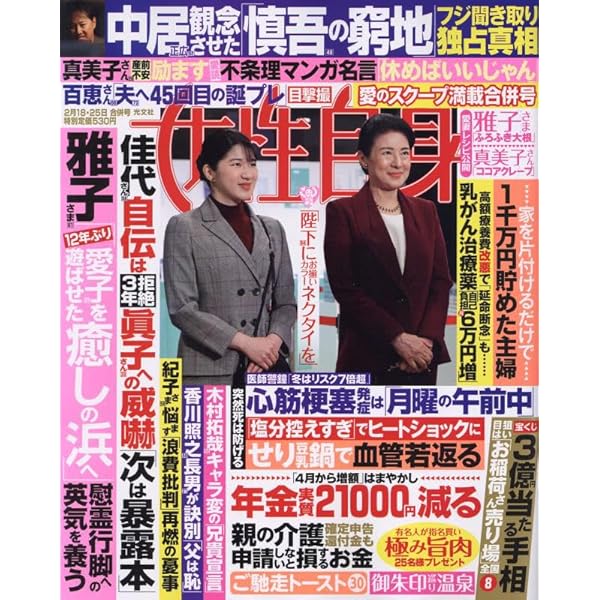 Amazon.co.jp: 週刊女性自身 2025年 1/21・28 合併号 [雑誌] : 本