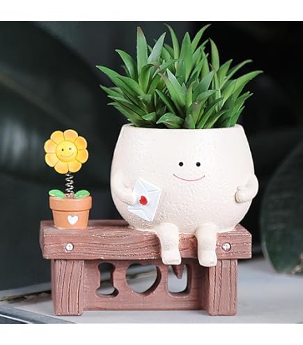 2種 家具・インテリア 魚型・顔型 陶器 植木鉢