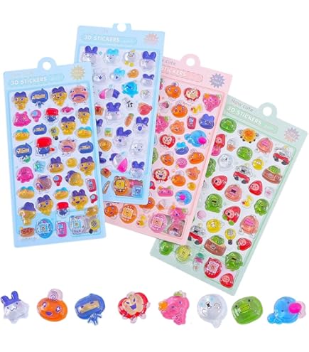 Amazon | [Farstyle] 6枚セット シール ぷくぷく レリーフシールセット