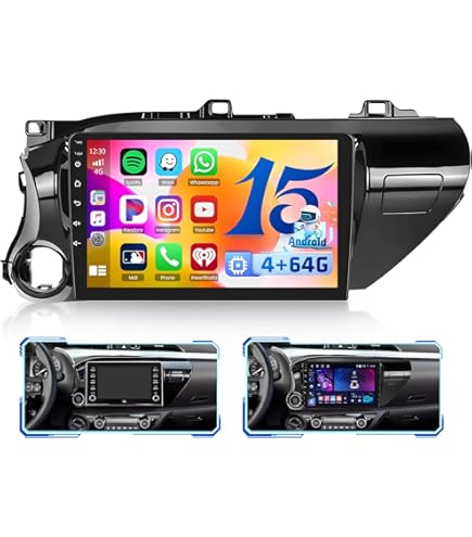 Android 14 Autoradio Für Toyota Hilux 2015-2020 - 10.1 Zoll Mit CarPlay & Rückfahrkamera