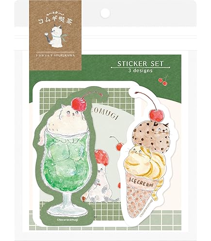 Amazon.co.jp: 古川紙工 シール 和紙フレークシール トコロコムギ 喫茶