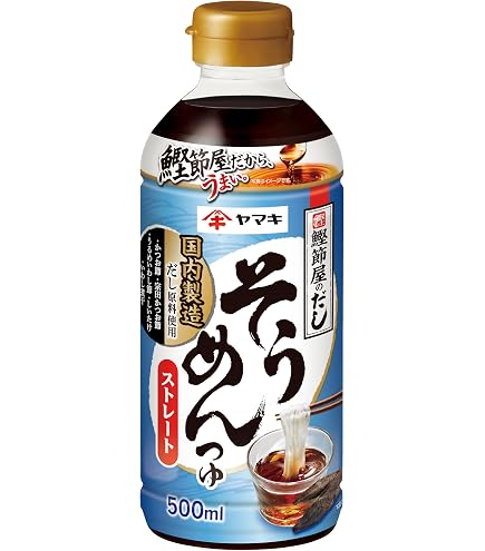 Amazon.co.jp: ヤマキ ストレートそうめんつゆ500ml×4本 : 食品・飲料