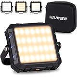 HAANEW LEDランタン 充電式 キャンプランタン 1000ルーメン 明るいランタン 大容量 6600mAh 360°回転 三脚接続可能 昼白色・電球色・昼光色切替 三段階調光 連続点灯80時間 IP65防水 輝度表示 吊り下げキャンプライト キ
