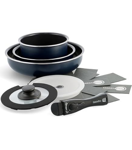 GREENPAN プライムミッドナイト 鍋 フライパン 11点セット ガス火専用