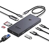 UGREEN Revodok Pro 9in1 USB-Cハブ 10Gbps転送 HDMI 4K30hz ワンタッチ画面オフ | USB-C3.2・USB-A3.2・LAN・PD100W・SD/TFカードリーダー WindowsPC/MacBook/