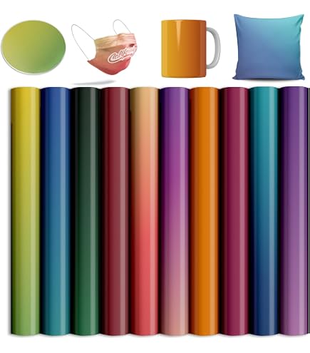 WOWOCUT 10-Pack Infusible Transfer Sheets - 4.5x12 Inch Christmas Elk Retro Sublimation Paper For T-Shirts, Mugs