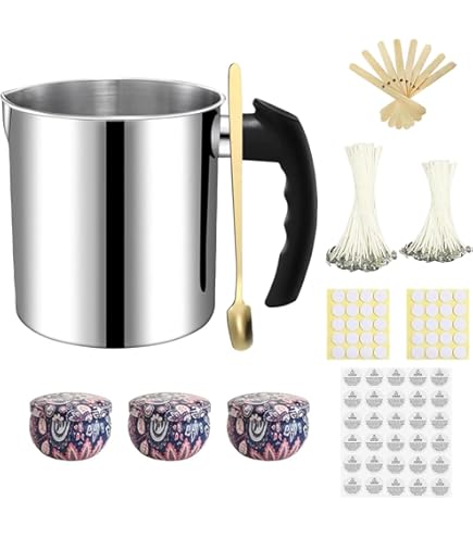 ABK Candle Making Pouring Pot - Kit Includes 2.5LB Djibouti