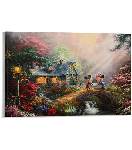 ディズニー「塔の上のラプンツェル」キャンバス トーマス・キンケード　絵画 ディズニー/トーマス キンケード「塔の上のラプンツェル アップ