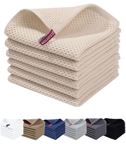 Amazon｜Encasa XO ふきん コットン 30x30 cm 吸水性と速乾性に