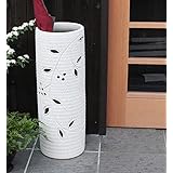 信楽焼 花透し長 傘立て しがらき焼 笠立て 陶器 おしゃれ kt-0265