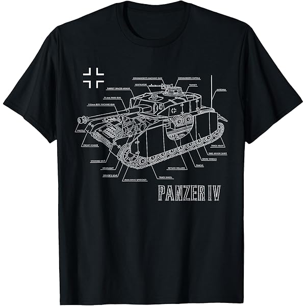 Amazon | 第二次世界大戦ドイツ戦車タイガーIの設計図 Tシャツ
