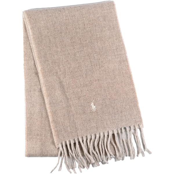 Amazon | [ポロラルフローレン]マフラー ベージュ メンズ レディース