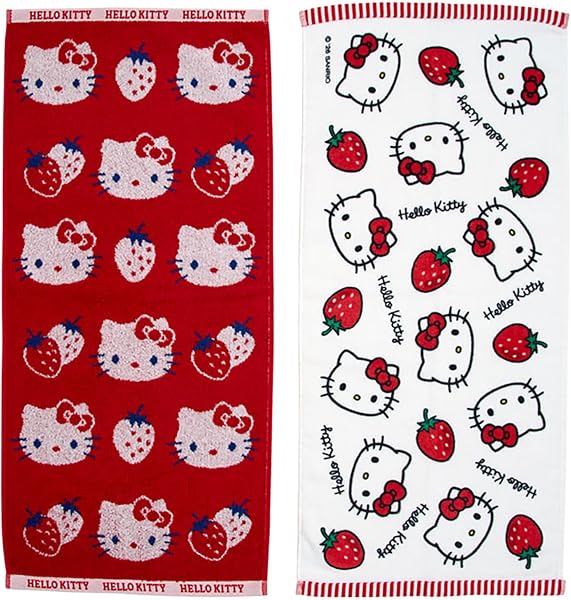 Sanrio Hello Kitty 728501 Face Towel Set of 2 - 1