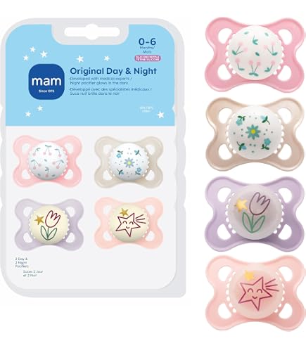 Amazon | MAMオリジナルベビーおしゃぶり0-6ヶ月、スキンソフト