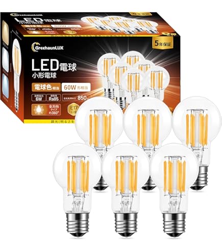 Amazon | DSLeben LED電球 E17口金 60W形相当 電球色 LEDクリプトン