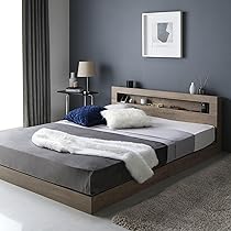 Amazon｜RASIK ベッド セミダブル フレームのみ グレージュ すのこ