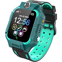 PTHTECHUS Smart Watch for Kids - Boys Girls Smartwatch with 2 Way Phone  Calls SOS Games Music MP3 Player HD Selfie Camera Calculator Alarm Timer  12/24 Hours for 4-15 Years Old Students :