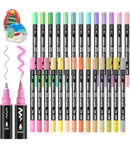 Amazon | Shuttle Art アクリルマーカー メタリックカラー ブラシ