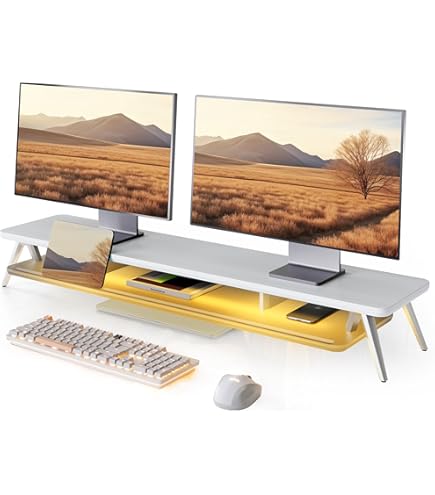 Amazon.co.jp: Fenge デュアルモニタースタンド モニタースタンド