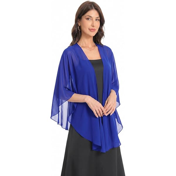 Amazon | Hotshawl カプレット レディース シフォン ケープ ショール