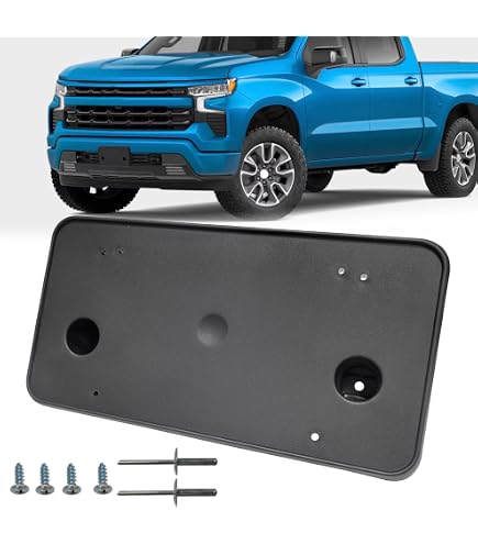 UP-parts Front License Plate Bracket For 2019-2021 Chevy Silverado 1500 – Textured Black, Replaces 84428905