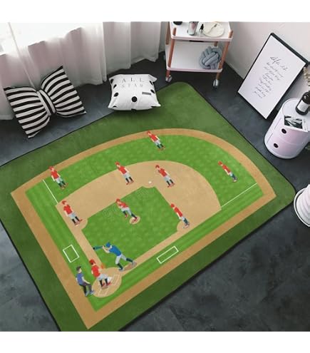 Amazon | カーペット 野球 スポーツ ラグ 60×40cm ラグマット 