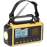 ZHIWHIS 防災ラジオ 10000mAh 短波/FM/AM/ワイドFM対応 懐中電灯 ソーラー/手回し/USB-C充電/乾電池使用可能【デジタル時計/タイマー/プリセット/SOSアラート/スマホ充電対応可能】携帯小型 震災 台風 津波 停電緊急対