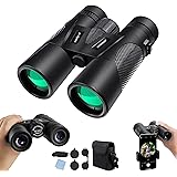 AEROKO Binoculars 10x42, BAK4 Prism HD High Power Professional Binocular Telescope, Waterproof, with Universal Phone Adapter 