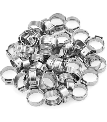 Litoexpe 50 Pcs Single Ear Hose Clamp 28.4mm-31.6mm, Hose